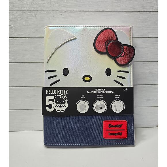 Loungefly Hello Kitty Pearlescent Faux Leather Journal NWT - Picture 1 of 6